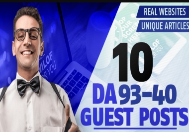 10 GuestPosts On DA90-40 with dofollow backlinks