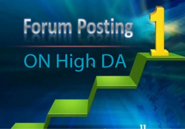 Manually Create 50 Forums or Forum Posts on High DA SEO Links for boost your business