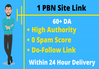 1 PBN Site Dofollow Backlink 60+ DA High Authority SEO Link