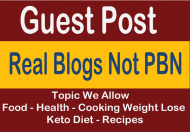 Guest Post On Health Blog Not PBN