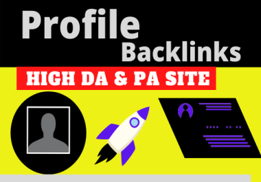 I will provide 10 profile backlinks high da dr off page seo