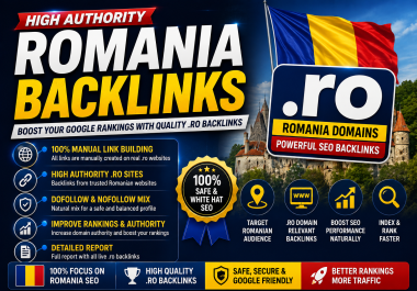 I will do 8 Romania Backlinks. ro seo off page linkbuilding