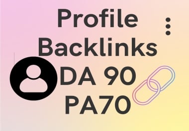 I will do 70 Profile High Authority Backlinks Manually