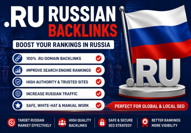 I will do 5. ru Russian backlinks link building off page seo