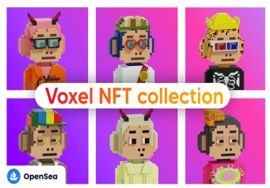 I will create 3d voxel nft collection for you