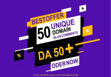I Will Do 100 Dofollow Blog Comments In Da 50plus Sites