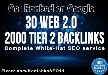 I will do 30 web 2 0 link building,  2000 tier 2 backlinks for SEO with login