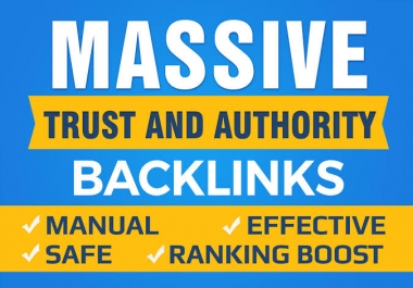 I will do google SEO with manual high authority backlinks and trust links