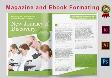 I will create ebook design,  ebook formatting or layout for pdf