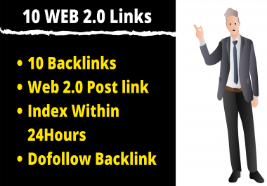 10 Web 2.0 Dofollow Backlink Within 24 Hour Index Your Link On Google