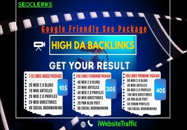 40 percent Discount-SuperFast High DA SEO Package for your top ranking with low price