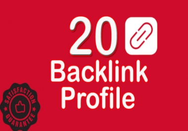 I will create 20 profile backlinks on high page rank sites