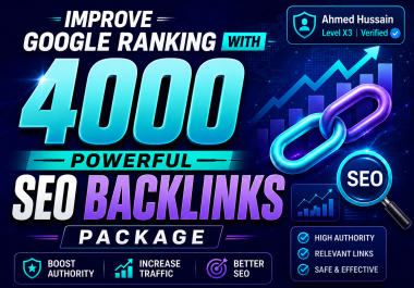 Improve Google Ranking With 4000 Powerful SEO Backlinks Package High DA/DR