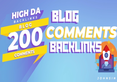 I will Manual 200 High Quality SEO Dofollow Blog Comments Backlinks