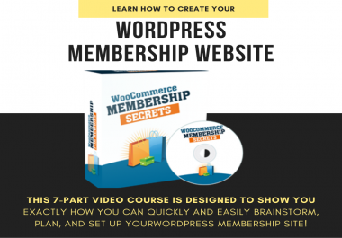Make your own WordPress Membership site with this Video Training