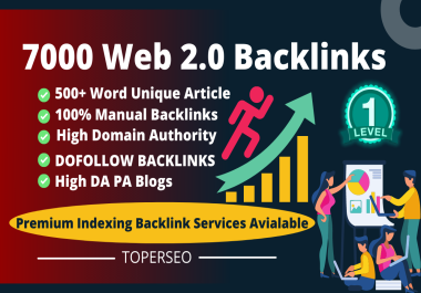 I will provide high quality 7000 web 2 0 backlinks