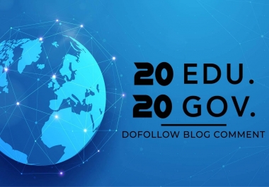 I Will do Authority 20. edu and 20. gov DOFOLLOW BLOGCOMMENTS Backlinks Improve Google SEO With Perf
