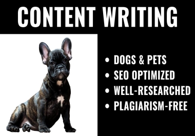 I will write professional dog articles and pet blog content