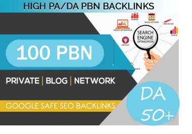 I will do 50 PBN on DA 50+ dofollow hompage parmanent backlinks