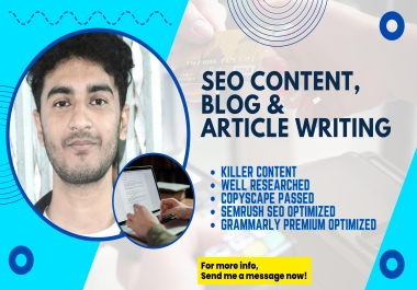 1000 Words Readable,  Copyscape Passed,  SEO Friendly Article,  Content Writing On Any Topic