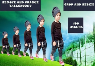 I will crop,  resize or remove background for 100 images or photos