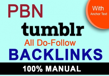 I will create 60 tumblr pbn permanent dofollow SEO backlinks