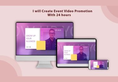 I will create an invitation explainer video event with 24 hours