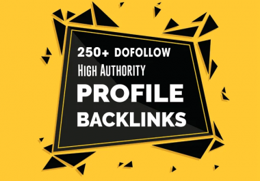 I will Create 250 High Quality Profile Backlinks