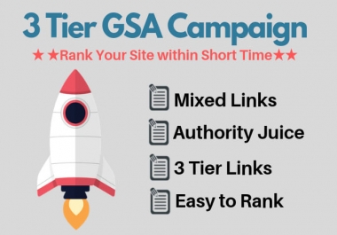 I will provide 3 tier gsa backlinks with niche relevant content to rank higher