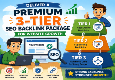 3500 Deliver a Premium 3-Tier SEO Backlink Package for Website Growth