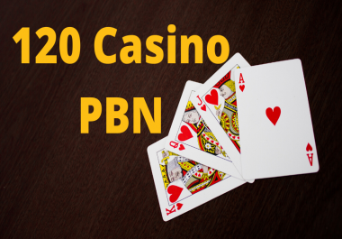Excellent quality 120 CASINO/ Poker/Gambling web 2.0 PBN from unique 120 sites