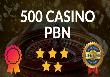 Top quality 500 CASINO/ Poker/Gambling Web 2.0 PBN in unique 500 sites