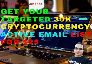 Get your targeted 30k Cryptocurrency Active Email list