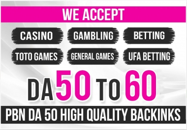 PowerFull 700 Top Quality PBN DA 50 Gambling Poker Casino Gaming Backlinks