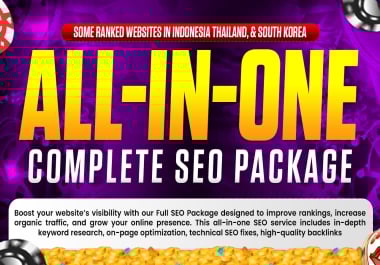All-in-One Complete SEO Package Casino & Betting Rank Website