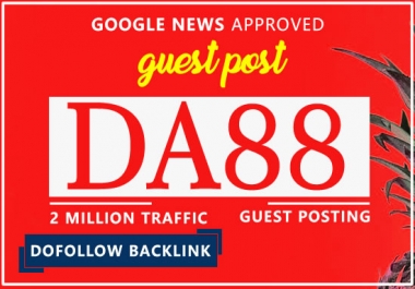 I will Backlink on da 88 google news site with permanent backlink