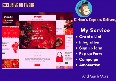 I will design mailchimp email template and newsletter in 12 hours