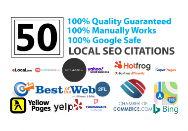 Exclusive 50 Local Citations From Brightlocal,  Yext,  Moz,  Whitespark For Google 1st Page Rankings