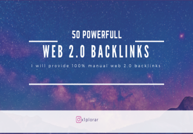 50 Powerful Web 2.0 Backlinks within 24 hours