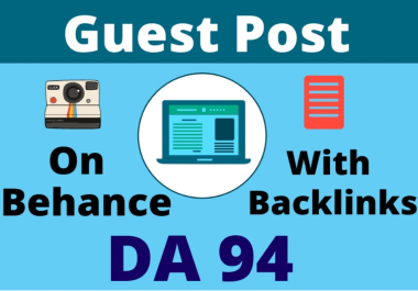 Write & Publish Guest Post on Behance. Com SEO Powerful Backlink