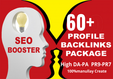 create 60+ high pr DA PA profile backlinks