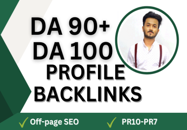I will do high authority 75 profile backlinks da100 and tf50