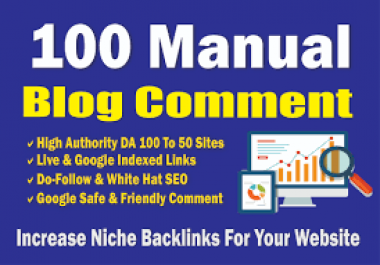 I will create 10 manual niche targeted blog comments from High DA Websites