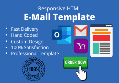 I will create or design responsive html email template