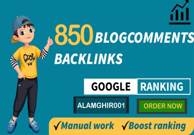 I will do manually 850 dofollow comment backlinks
