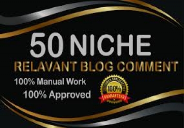 I will do 50 niche relevant blogcomment backlinks