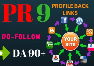 I will manually create 100 pr9 da 90 dofollow profile backlinks