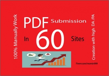 I will do pdf submission 60 high DA PA sites