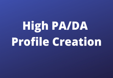 i will create 100 high quality Profile Creation for your website