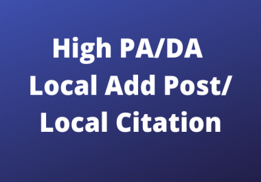 I will create 100 local citation or local add post for your website